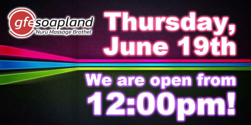 Open from 12pm on June 19th